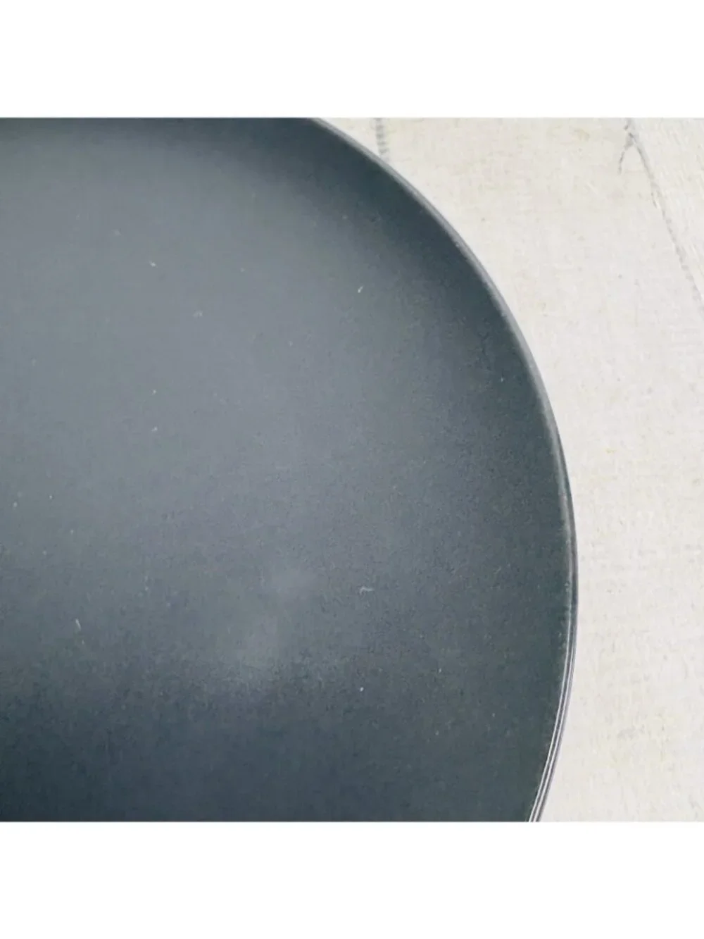Ikea of Sweden 12011 Solid Black Matte Round Stoneware 10.25